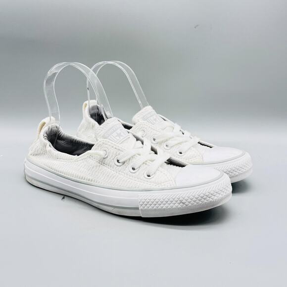 Converse Shoes Womens 7 White Chuck Taylor All Star Shoreline Slip On Sneakers - Picture 2 of 12
